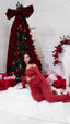 Liliosa Christmas Edition Burgandy Milk Silk Pjs
