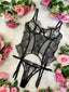 🖤🍭 Liliosa Candy Shop Exclusive – Midnight Lace Corset Set 🍭🖤