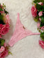 Mystery Rosebud Thong (Black/White/Pink)