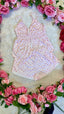Liliosa Lingerie Cherry V-Neckline Pyjama Set - Limited Edition Breast Cancer Awareness Sleepwear with £5 Donation to Breast Cancer Now