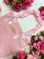Liliosa Embroidered Pink Tote Bag with Ruffle Strap