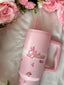 Liliosa Pink Floral Insulated Tumbler