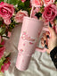 Liliosa Pink Floral Insulated Tumbler