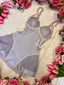 Sweet Tea -Lilac Satin Babydoll Lingerie Dress with Lace Trim and Sheer Mesh Cups - Corset Side Detailing with Satin Bow Detailing