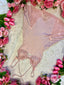 Dutchess Petal - Blush Pink Satin Babydoll Lingerie Dress with Lace Cups Detachable Pearl Detailing, Cut-Out Detail & Bow Accents