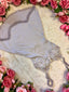 Enchanted Thistle -Lilac Satin Babydoll Lingerie Dress with Pastel Floral Embroidery & Ruffle Hem