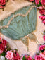 Secret Garden - Mint Green Sheer Babydoll Lingerie with Lace Trim and Bow Details