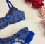 LILIOSA LIMITED EDITION Skye 3 PIECE BLUE Lingerie Set