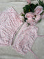 Liliosa Lingerie Cherry Ruffle Cami Pyjama Set Breast Cancer Awareness Limited Edition Sleepwear with £5 Donation to Breast Cancer Now Cropped Top & High Waisted Ruffle Shorts