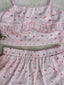 Liliosa Lingerie Cherry Ruffle Cami Pyjama Set Breast Cancer Awareness Limited Edition Sleepwear with £5 Donation to Breast Cancer Now Cropped Top & High Waisted Ruffle Shorts