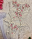 Cherish Corset Style White w/ Pink Floral Detail  3 Piece Lingerie Set