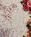 Cherish Corset Style White w/ Pink Floral Detail  3 Piece Lingerie Set
