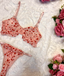 Candy Hearts 2 Piece Pink Soft Mesh Red Heart Detail Lingerie Set