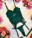 LILIOSA CHRISTMAS - Emerald Green Longline Corset