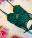 LILIOSA CHRISTMAS - Emerald Green Longline Corset