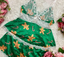 LILIOSA CHRISTMAS - Green Satin PJs