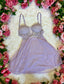 Forbidden Bloom Babydoll - Lavender Lace Babydoll with Padded Cups & Sheer Dotted Mesh Skirt – Adjustable Straps Romantic Lingerie