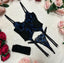 Midnight Elegance Corset Lingerie Set